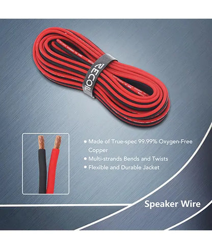 Recoil PCK0 Premium 0AWG OFC Complete Wiring Kit