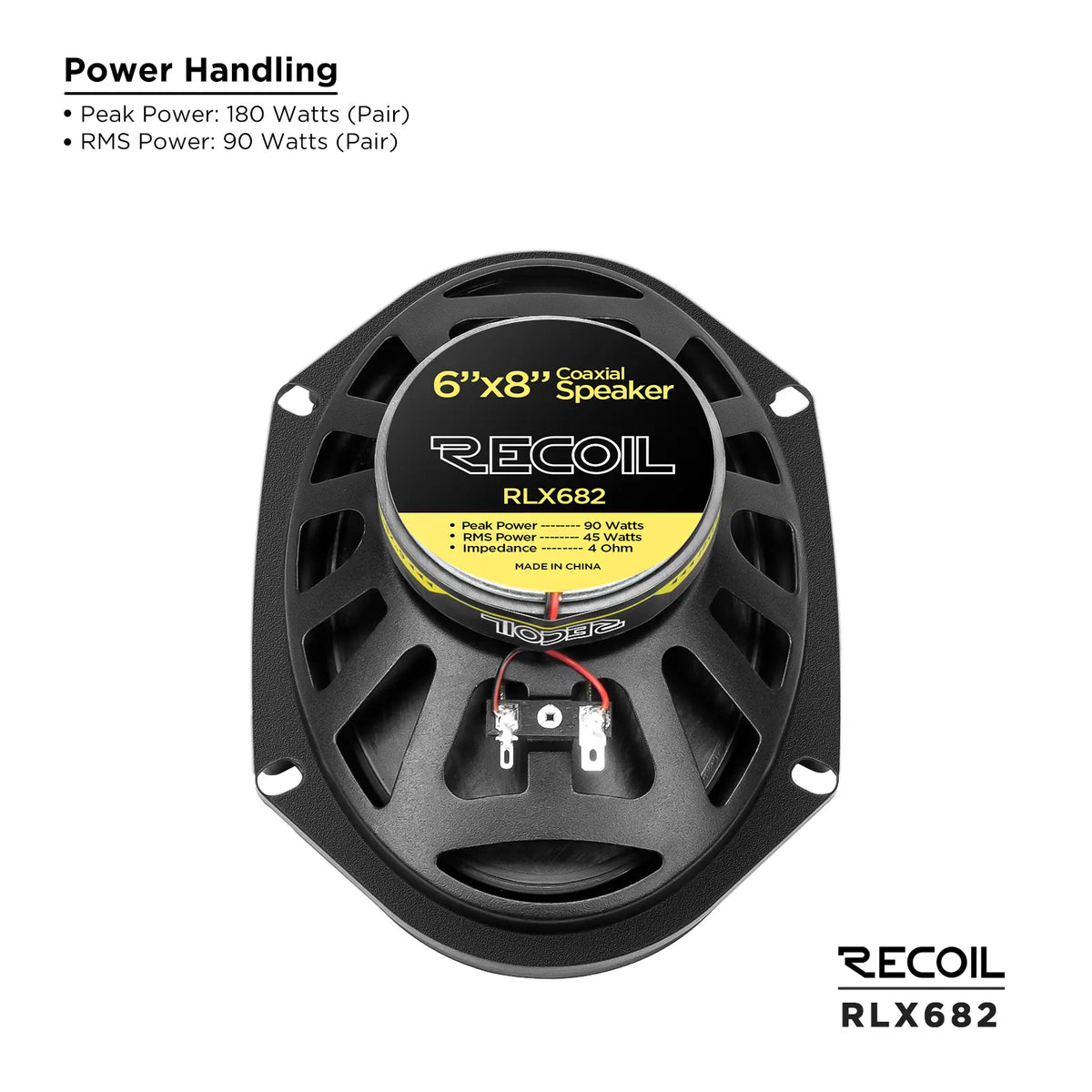 Recoil RLX682 Level-3 Series 2-Way 6X8" Coaxial Speaker