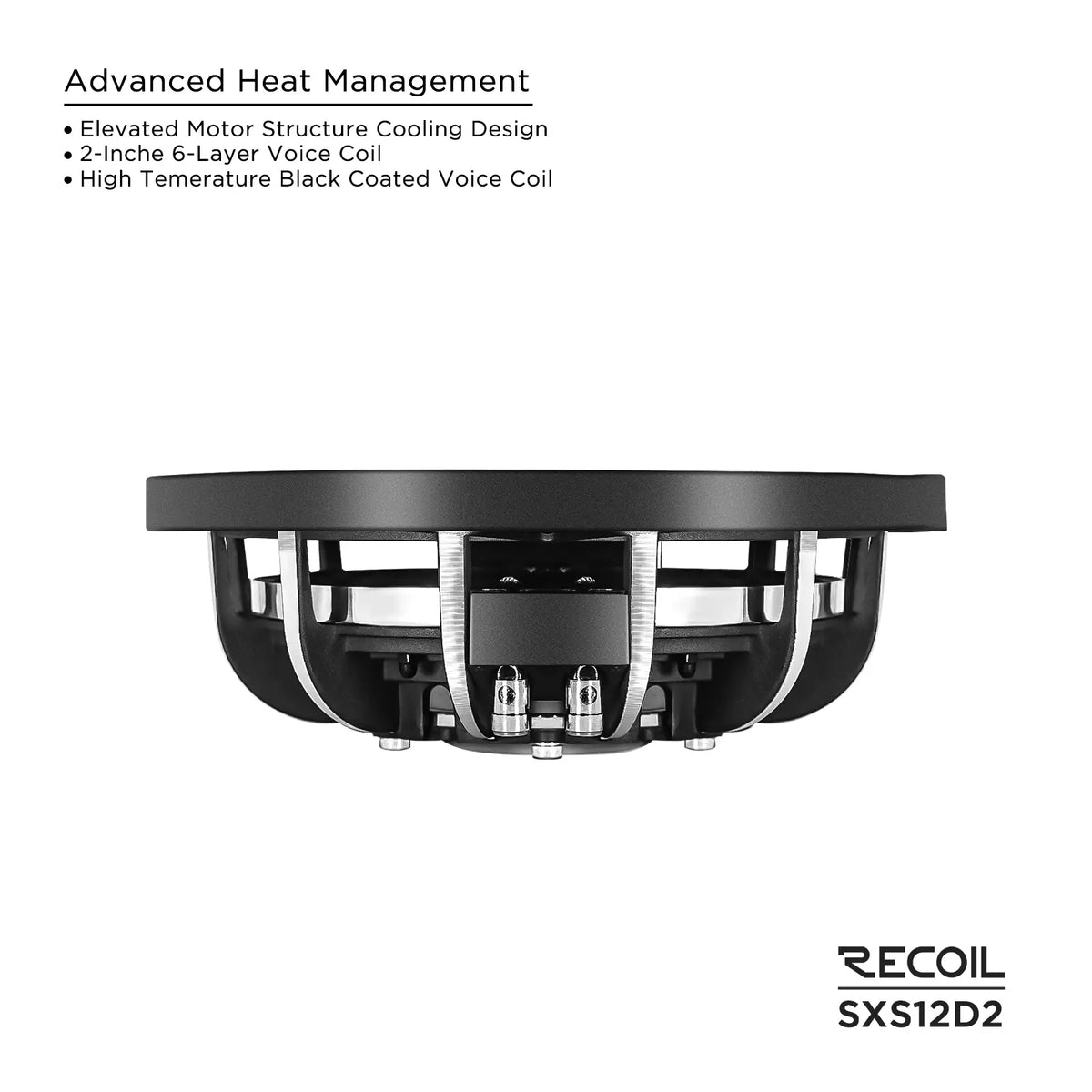 Recoil SXS12D2 Echo Max 12" Dual 2-Ohm Shallow Subwoofer