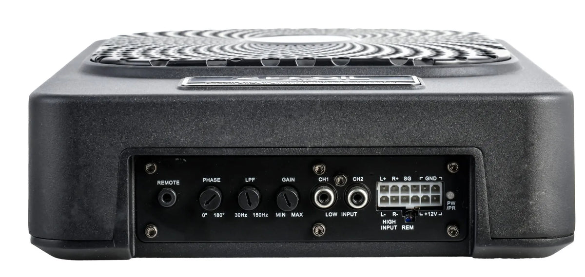 Recoil SL1789K 8” X 9” Compact Under-seat Active Subwoofer with Passive Radiator