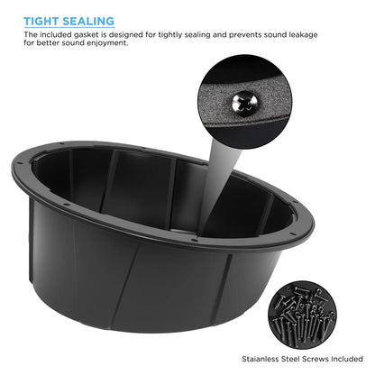 Recoil USP8-B SPEAKER PODS Fits 8” speakers - Black (Pair)