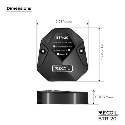 Recoil BTR-20 Waterproof Bluetooth Receiver