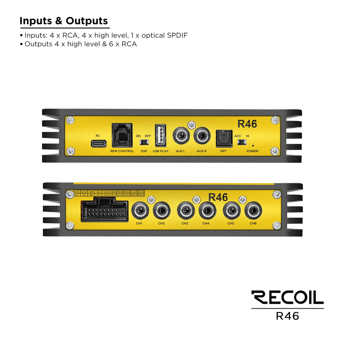 Recoil R46 4-Ch Inputs & 6-Ch Outputs DSP