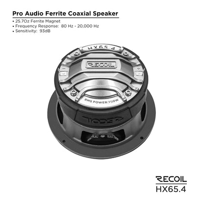 Recoil HX65.4 Pro Audio 6.5" Coaxial Speaker