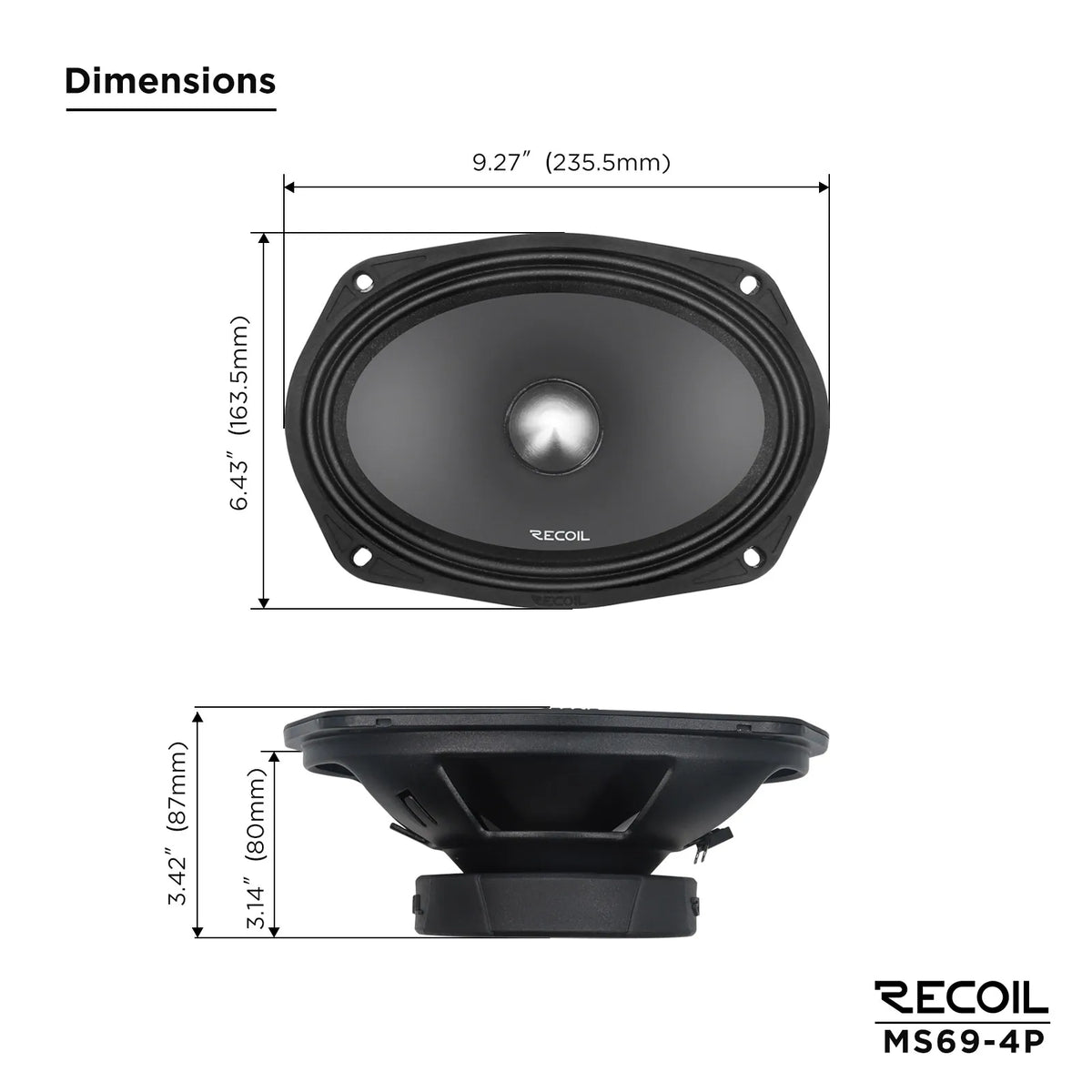 Recoil MS69-4P Midrange Speaker