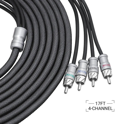Recoil XI417 ECHO MAX SERIES RCA interconnect cable 4-Channel 17ft (5M)