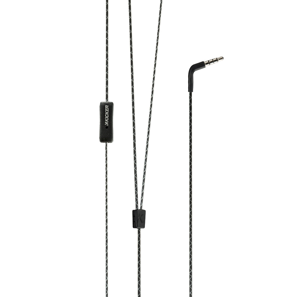 Kicker Microfit In-Ear Monitors with Mic & Remote - Black