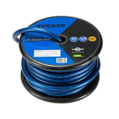 1/0 AWG Premium OFC Blue Power Cable - 50 ft / 15M