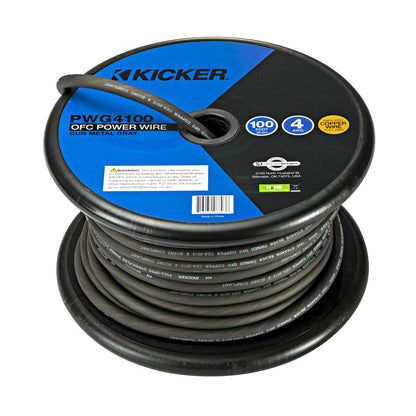 4 AWG Premium OFC Grey Power Cable - 100 ft / 30M