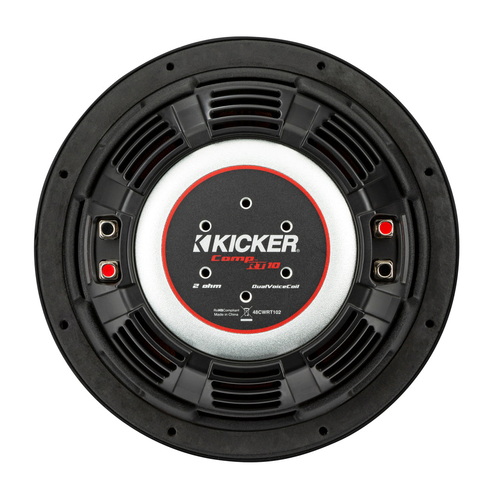 CompRT 10" Thin Profile Dual Voice Coil Subwoofer - 4 Ohm
