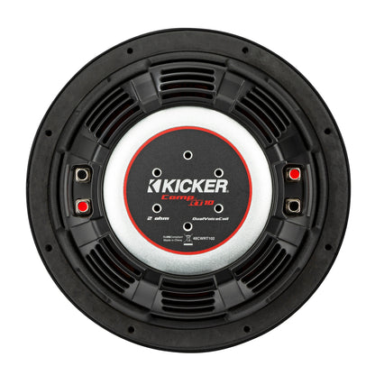 CompRT 10" Thin Profile Dual Voice Coil Subwoofer - 4 Ohm