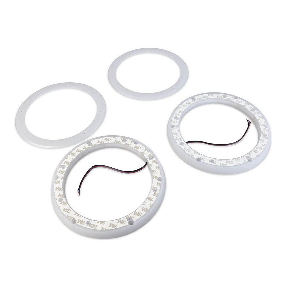 8.8" Weatherproof LED Lighted Step-down Speaker Ring, Pair, RoHS Compliant