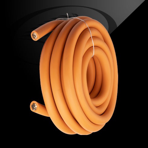 Warhorse 1/0 AWG Premium OFC Orange Power Cable - 20 ft / 6M