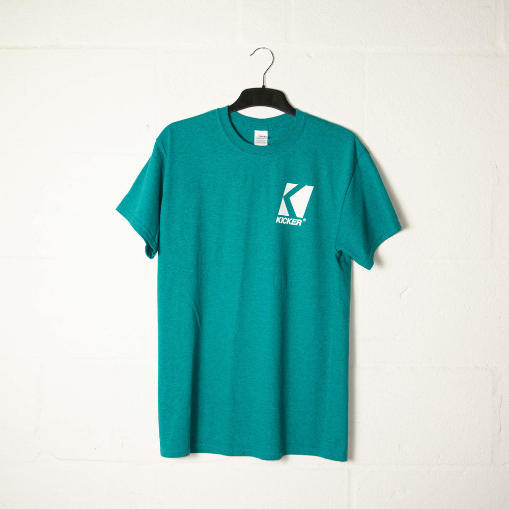 Kicker Audio Teal T-shirt with White Logos - XXL