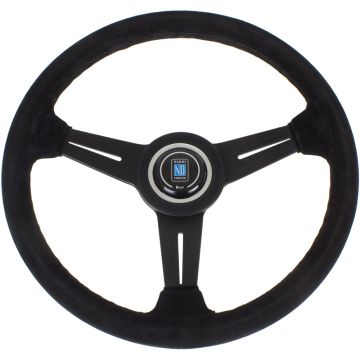 Nardi Classic Suede Steering Wheel 340mm with Black Stitching and Black Spokes