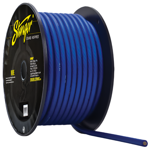 Stinger - SHW14B 4 Gauge Pro Power Wire Blue 100ft roll